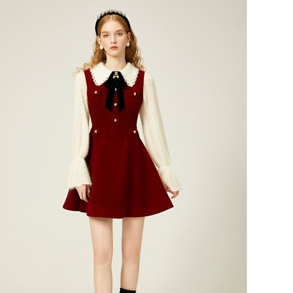 Jorya Weekend Winter New Vintage Sleeveless Dress with Brand Metal Buckl… - Picture 1 of 6